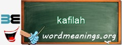 WordMeaning blackboard for kafilah